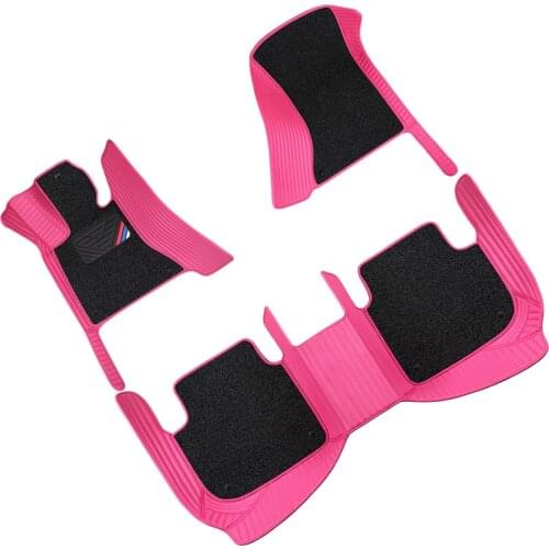 Red Car floor mats For toyota auris 2008 prius v tundra prado 120 camry 40 land cruiser aygo fortuner rav4 2018 corolla