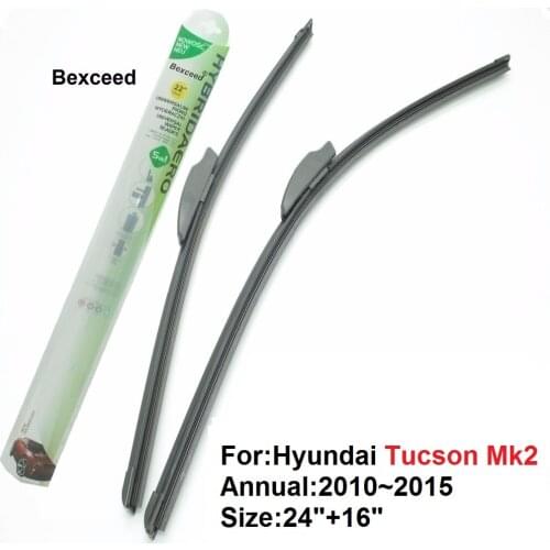 Bexceed of Car Windshield Flat wiper blade For Hyundai Tucson Mk2 . 1 Piar(24"+16") 2010~2015