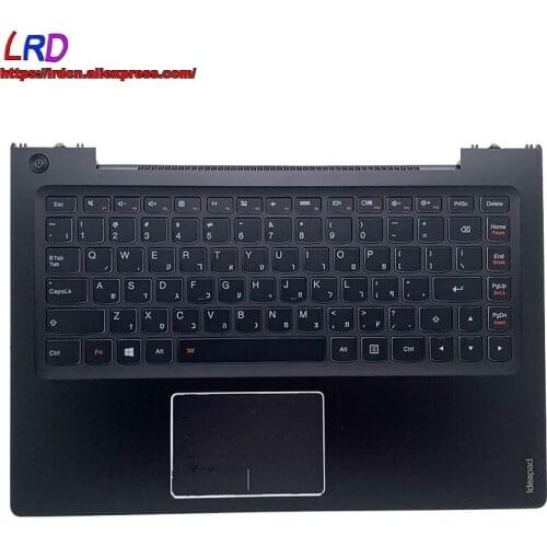 Shell C Cover Upper Case Palmrest with Hebrew Israel Backlit Keyboard Touchpad for Lenovo Ideapad U330P U330T Laptop 90203500