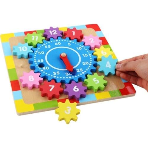 Baby Clock Toy Wooden Montessori Toys Educational Time Teaching Material Number Learning Toys For Child Learn Clocks New 2019