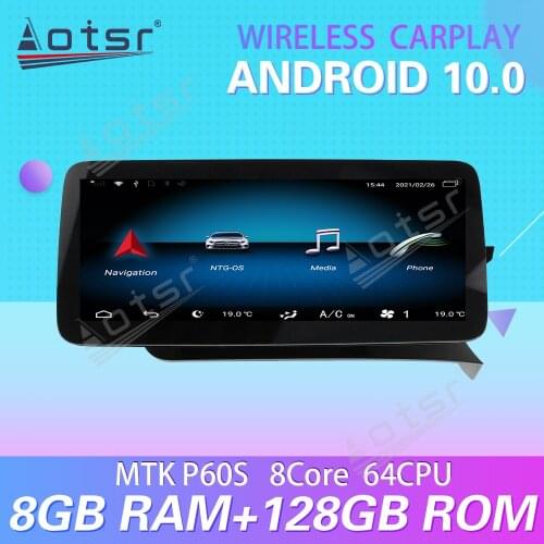 For Mercedes-Benz C RHD 2011-2014 12.3 Inch Android 10 Carplay Car Multimedia Radio Player GPS Navigation Stereo