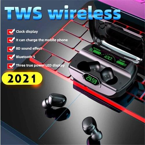 G6 Dual display Bluetooth 5.1 Earphones Voice Control In-Ear Wireless Earbuds for Sports Earpiece Earbuds In-Ear Headset