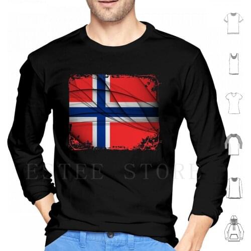 Norway Flag Hoodies Long Sleeve Norway Flag Norway World Flag Art Flag Nation Country Pride