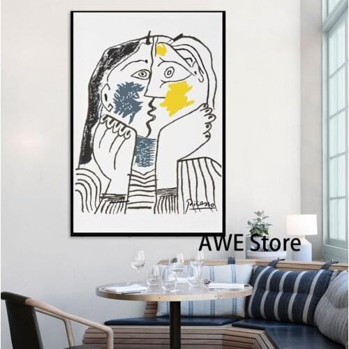 Pablo Picasso The Kiss 1979 Artwork Reproduction For T Shirt, Framed Prints canvas prints