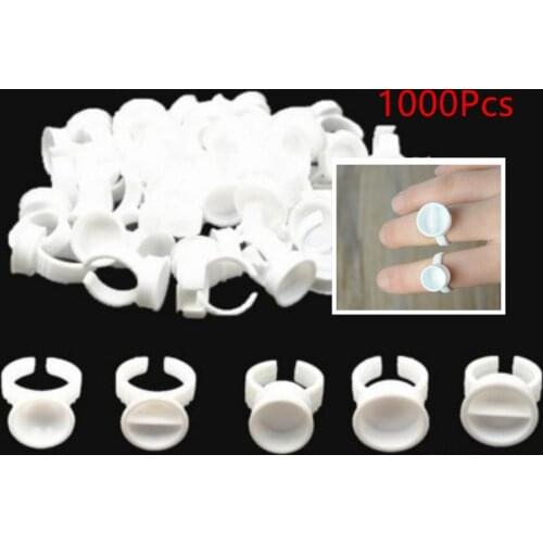 1000pcs Disposable Microblading Pigment Glue Rings Tattoo Ink Holder S/M/L Eyebrow Makeup Accessories Eyelash Extension Glue Cup