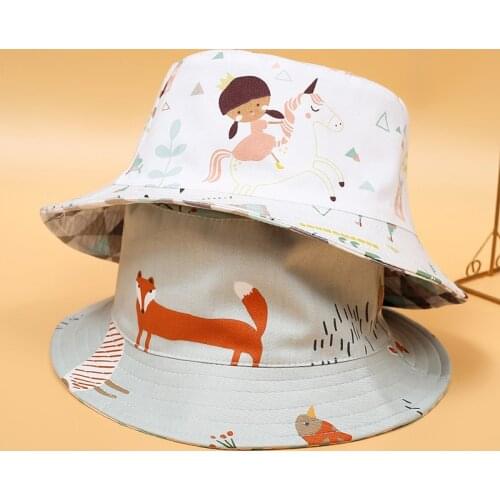 Summer Baby Sun Hat for 3-8 Years Boys Girls Cap Children Unisex Beach Girls Bucket Hats Cute Cartoon Infant Caps UV Protection