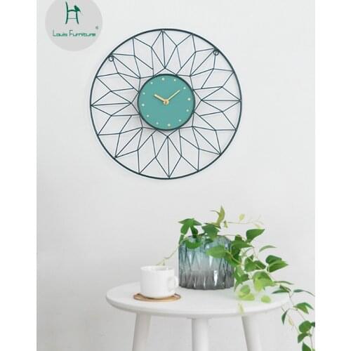 Louis Fashion Wall Clocks Creative Living Room Bedroom European Style Flower Wall Decoration Fresh