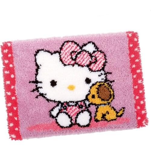 Cartoon carpet embroidery latch hook rug kits needle for carpet embroidery button package rug latch hook rug embroidery carpet