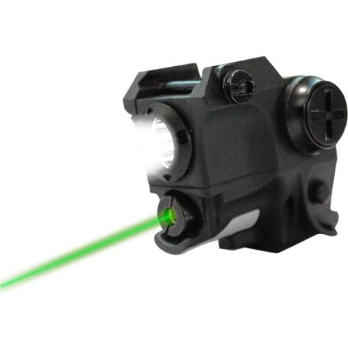 Hunting Compact Green Laser LED Light Combo Sight cz 75 Glock 17 Pistol Airsoft Gun Laser Weapon Lights Picatinny