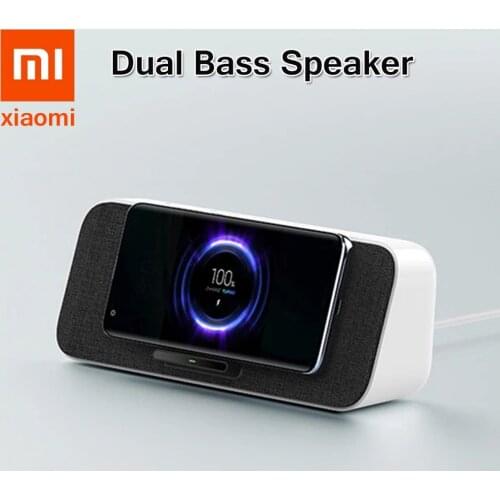 Original Xiaomi Bluetooth 5.0 Speaker Universal 30W Fast Qi Wireless Charging NFC Dual Bass Speaker for iPhone 11 Mi 9/10 Pro