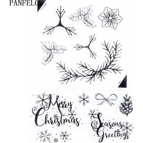 PANFELOU Easter Snow pine Transparent Clear Silicone Stamp/Seal DIY scrapbooking/photo album 11x15cm clear stamp sheets