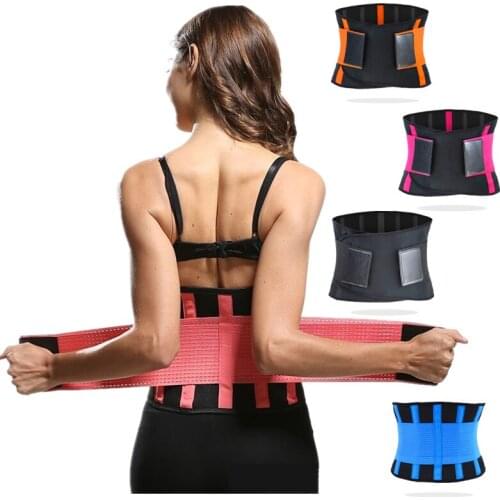Adjustable Waist Back Support Waist Trainer Trimmer Belt Sweat Utility Belt for Sport Gym Fitness Weightlifting Tummy Slim Belts