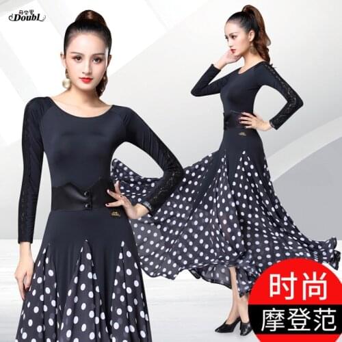 Luo modern dance skirt new Waltz dress, social dance, big skirt, competition skirt, national standard dance costume