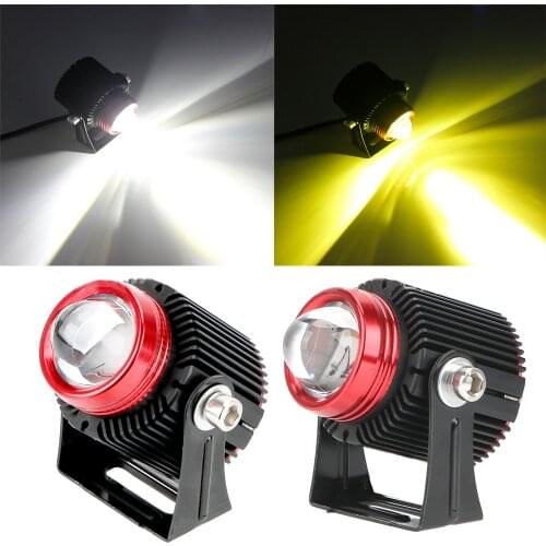 2Pcs Universal Car Motorcycle Projector Lens Motorcycles Headlight Working Spot Light Fog Light LED Bulbs Car Styling