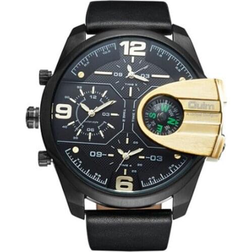 V6 (首饰) Men's Watch With Leather Strap
