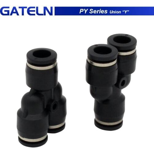 10PCS Pneumatic fitting connector Y type 3-way tee quick push in joint PY-6 PY-4 PY-8 PY-10 PY-12