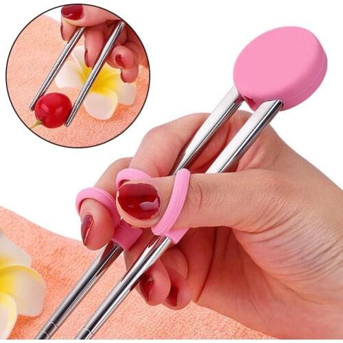 1 Pair Hot Sale Multi Color Cute Learning Training Chopsticks For Kids Children Chinese Chopstick Learner Gifts