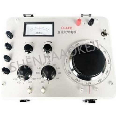 1PC QJ44 DC Dual-arm Electricity Bridge High Stability Micro Resistance Tester Digital Wire And Cable Detector Resistance Tool