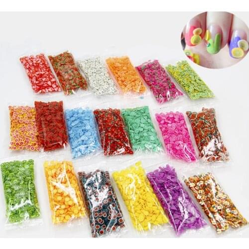 1pack Fruit Nail Art Filling Decorations Soft Pottery Clay Slices UV Resin Epoxy Mold Filler For Diy Jewelry Making Tools
