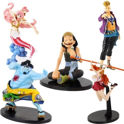 12-24cm OP Banpresto World Figure Colosseum Marco Nami Usopp Jinbe Shirahoshi Action Figure BWFC Collectible Model Toys