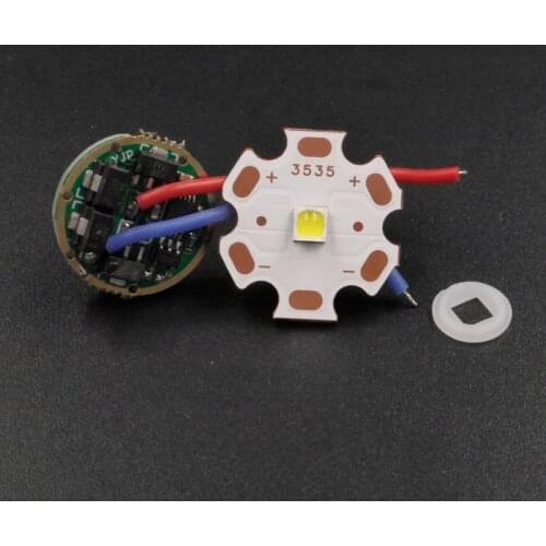 17mm AMC7135 circuit driver board cree XPL V5 V6 HI V3 XML2 U3 led emitter on 20mm copper base