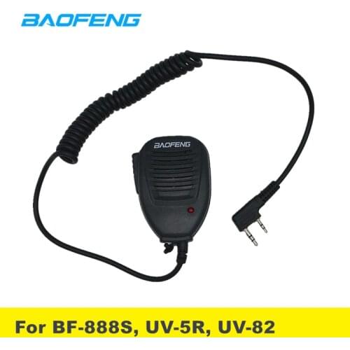 2pcs/lot PTT Baofeng Speaker Microphone UV 82 for Two Way Radio Hand Microphone Walkie Talkie UV5R UV5RE UV5RA UV6R BF888S MIC