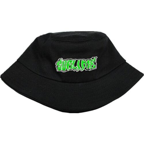 2021 Green Letter Embroidery Cotton Bucket Hat Fisherman Hat Outdoor Travel Hat Sun Cap Hats for Men and Women 40