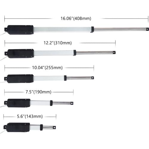 Linear Actuator 12 V Volt Electric Lineal Push Rod Mini Motor 15mm/s 20N Stroke 25/50/75/100/150mm Wireless Controller DC 12V