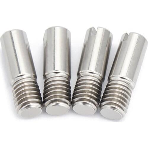 5pcs M4 304 stainless steel one word external thread pins Slotted cylinder pin positioning fixed dowels GB878 8mm-30mm long