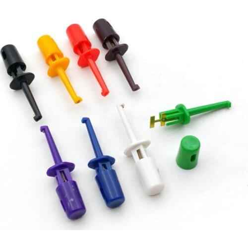 8pcs mini Plastic Multimeter Test Hook Clip Probes for PCB IC CONNECTOR