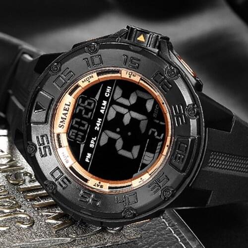 SMAEL Big Dial Military LED Digital Watches Mens Waterproof Date Fashion Top Brand Luxury Casual Watch Men Relogio Masculino