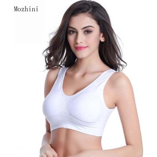 Black white Women seamless Comfortable push up Bra Vest Padded Crop Tops Underwear No Wire-rim big Size bra for S M L XL 2XL 3XL