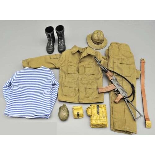 1/6 Scale Special Forces Suit Cloth with AK74/AK47 for Soviet Union Russia War in Afghanistan Action figure toy