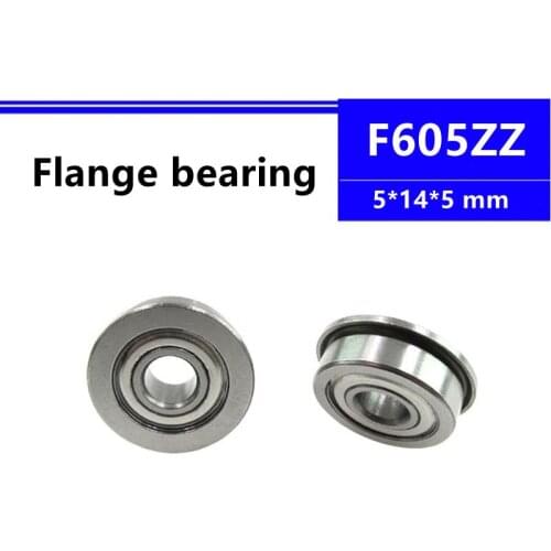 50pcs/100pcs F605ZZ 5*14*5mm LF1450HH flange deep groove ball bearing 5x14x5mm F605Z Flanged bearing