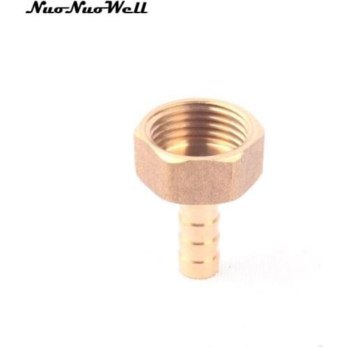 8mm Barb Hose Tail 1/2" DN15 Female Thread Pipe Connector 100% Steel Brass Hose Tail Fitting for Water Gas Oil Accessories