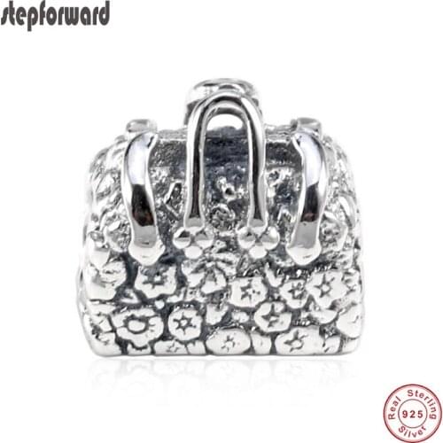 New Collection High Quality Noble 925 Solid Silver Mary Poppins Bag Charm Fit Bracelet For Women Luxury Charms