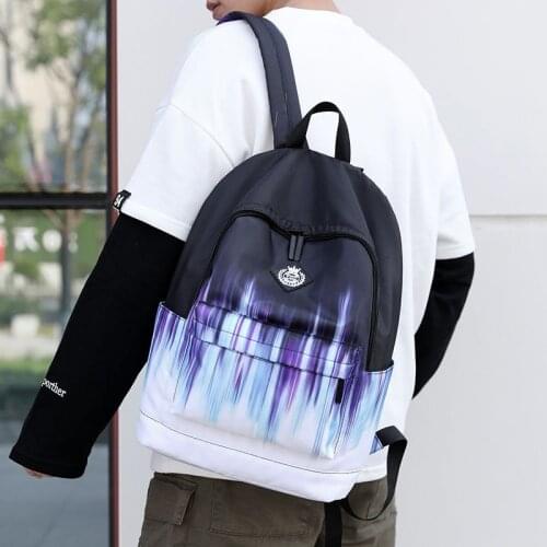 2021 New Black White School Satchel Unisex Casual Daypack Lightweight Women Back Bag School Bags For Teenage Girls Boys College