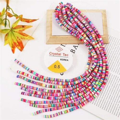 New Diy Soft Clay Accessories 6mm Mixed Color Soft Clay Beaded Necklace Combination Jewelry Making Necklace Bracelet Supplies