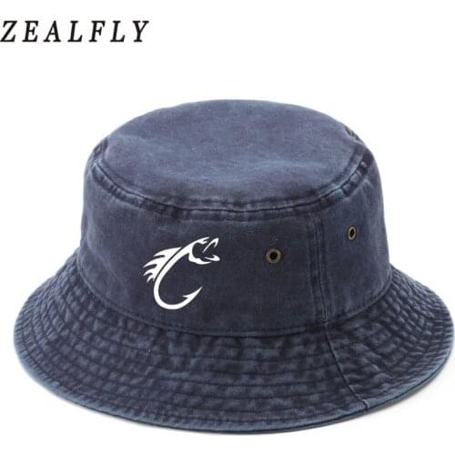 Distressed Washed Cotton Bucket Hat Printed Logo Fishing Hunting Cap Unisex Fashion Bob Caps Outdoor Beach Fisherman Panama