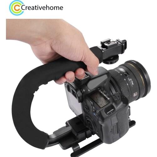 PULUZ U/C Shape Portable Handheld DV Bracket Stabilizer for All SLR Cameras and Home DV Camera