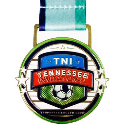 Customized Zinc Alloy Football Medal with Soft Enamel