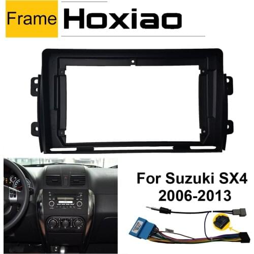 Hoxiao 9 Inch 2Din Car Frame For SUZUKI SX4 2006 2007 2008 2013 Double Din Car Radio Fascia Stereo DVD Player Panel With Cable
