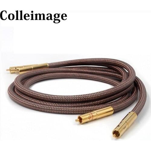 Colleimage Hifi RCA Cable Accuphase 40th Anniversary Edition CD Amplifier Interconnect 2RCA to 2RCA Male Audio Cable