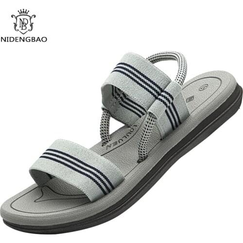 Summer Couple Sandals Men Size 36-45 Lovers Non-Slip Beach Casual Shoes With Elastic Straps Outdoor Fashion Comfy Street Slipper