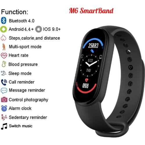 Smart Band M6 Smart Watch Men Women Heart Rate Blood Pressure Monitor Fitness Tracker Smartband Alarm Clock PK Xiaomi Smart Band