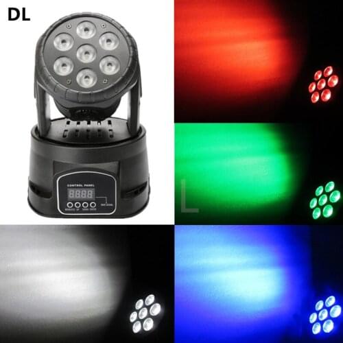 Mini Hot Sound Led Dmx RGBW 4 In 1 Colorful Wash Moving Head Spot Light For Club Dj Stage Lighting Party Disco Wedding Event