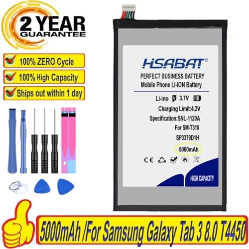 Top Brand 100% New 5000mAh SP3379D1H Battery for Samsung Galaxy Tab 3 8.0 T4450 SM-T310 SM-T311 SM-T315 Galaxy Tab 4