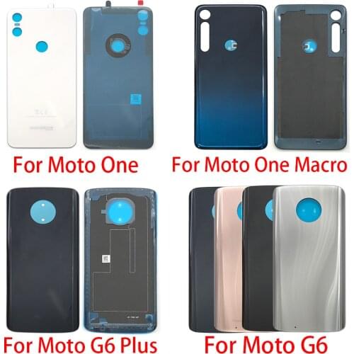 Battery Back Cover Glass Cover Replacement For Moto One Zoom / G6 Plus / G7 Power / One Macro / G9 Play /With Glue Adhesive
