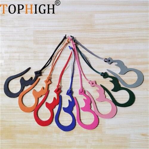 Factory Made Luxury Genuine Natural Leather Character Alphabet Arabic Letter Keychain Backpack Original Ladies Women Bag Charms