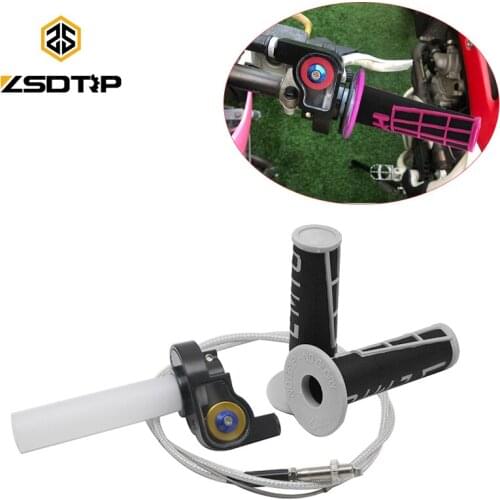 ZSDTRP 7/8" Quick Twist Gas throttle Settle Grip Throttle Cable Hand Grips Fit KAYO Apollo 50 110 125CC Motos